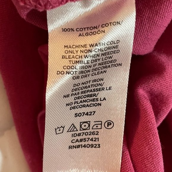 🧡 Loft Long Sleeve Tee Scoop Neck Pink Medium - Picture 4 of 4